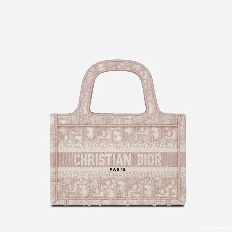 Oblique Motif Tote Book Pink Canvas Dior Mini 0512 Luxury